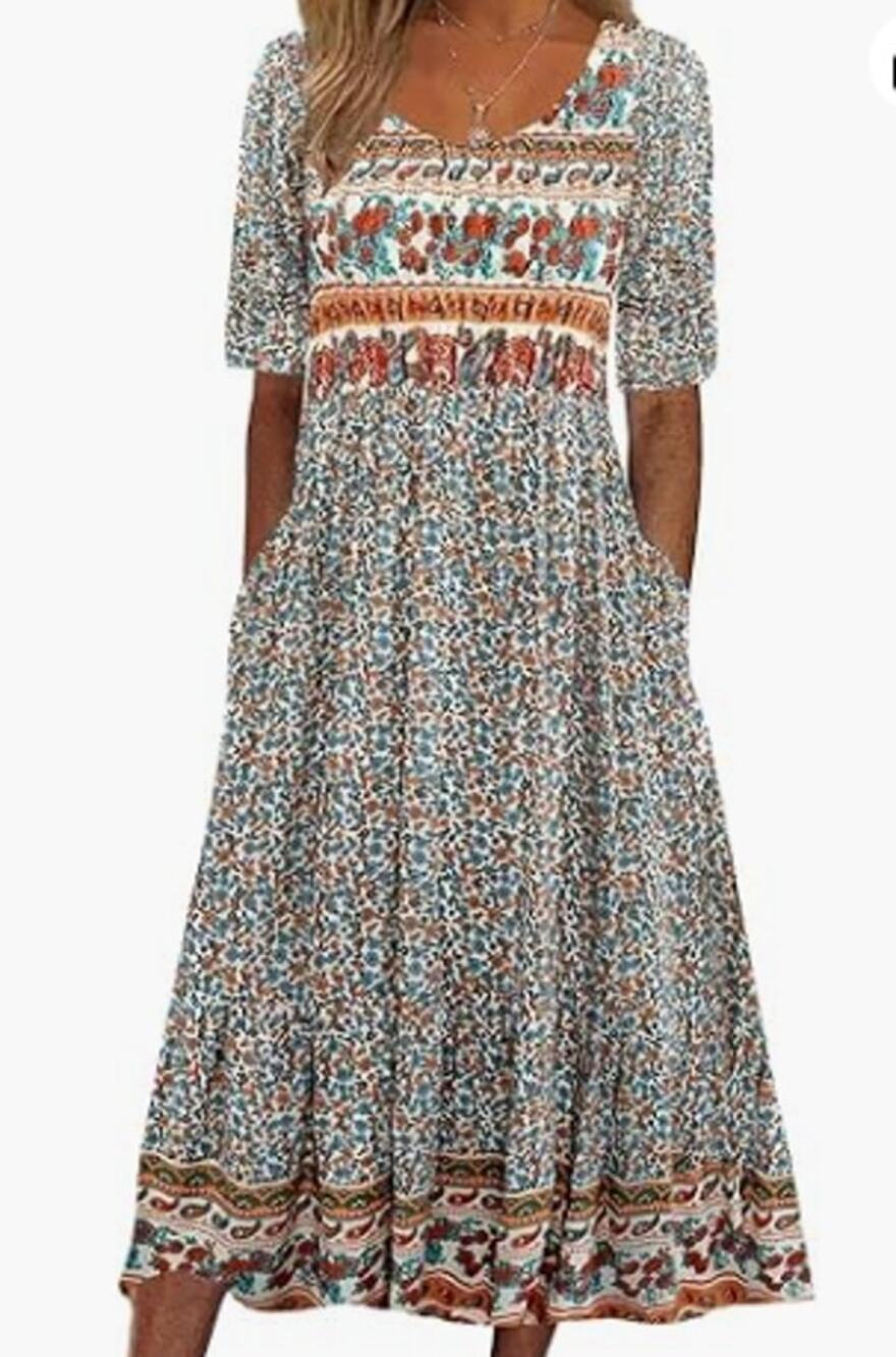 Floral Short Sleeve Maxi Dress Size XXL NWOT